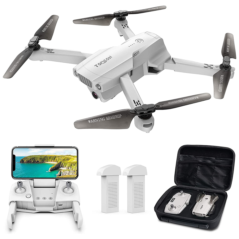 [해외] GPS 포함 Tomzon Drone, 4K HD 광각 카메라, 팔로우 미 모드, 제스처 사진, MV 모드, 자동 복귀, 그레이