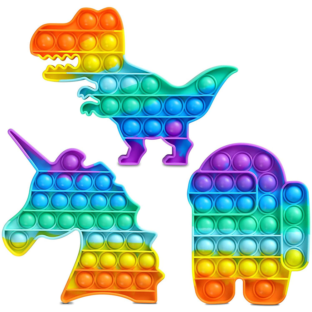 [해외] Coolden 스퀴즈 장난감 푸시 팝잇 공룡 유니콘 어몽어스